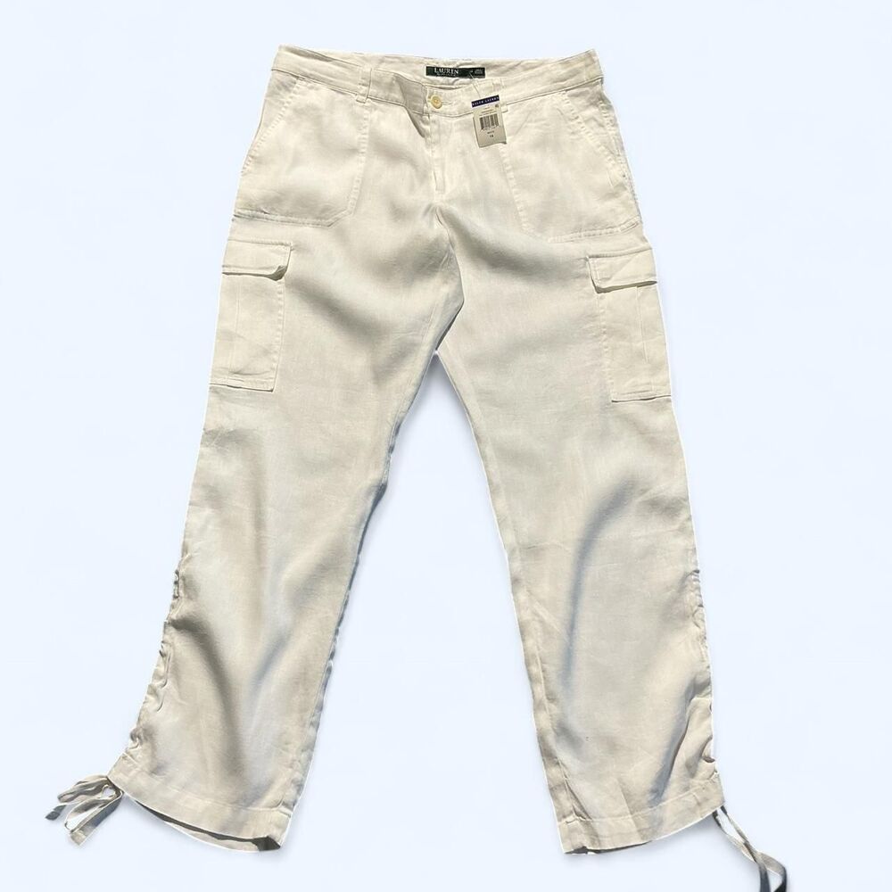Ralph-lauren Women's Cream and Tan Trousers